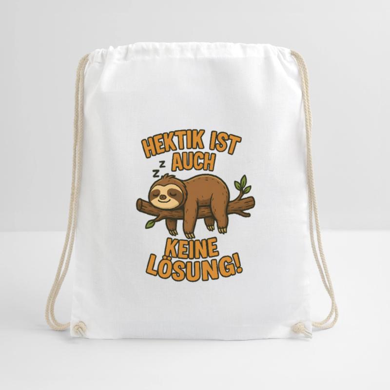Hectic is also not a solution sleeping sloth Drawstring Bag