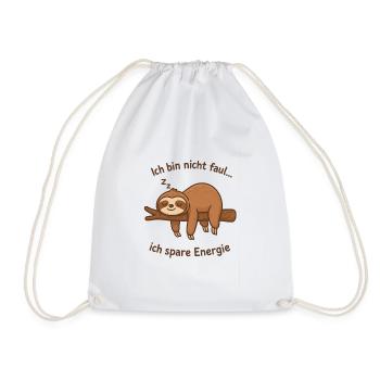 Morning Grouch Chill Sleeping Shirt for Employees - Drawstring Bag - white - Front