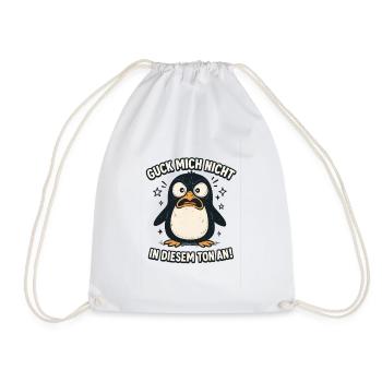 Ne me regarde pas sur ce ton Drôle de pingouin - Sac de sport léger - blanc - Devant