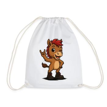 Poulain Punk Rock - Sac de sport léger - blanc - Devant