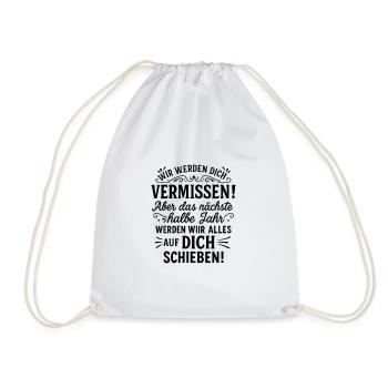 As a farewell colleague and job change - Drawstring Bag - white - Front