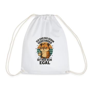 I don't care about hamsters Office - Drawstring Bag - white - Front
