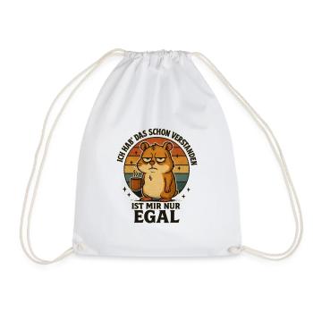 Hamster je m’en fiche bureau dictons drôles - Sac de sport léger - blanc - Devant