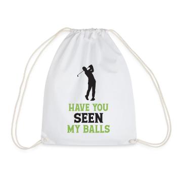 Golf - Have You Seen My Balls - Drawstring Bag - white - Front