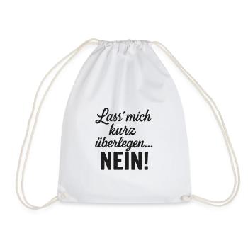 Let me think.. No Statement - Drawstring Bag - white - Front