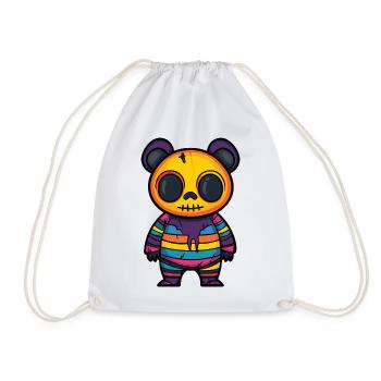 Panda Halloween Bande Dessinée Drôle - Sac de sport léger - blanc - Devant