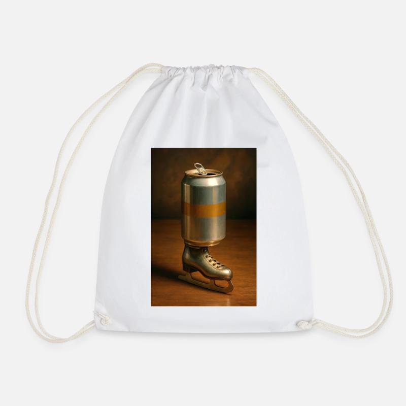 Can and skate - Drawstring Bag - white