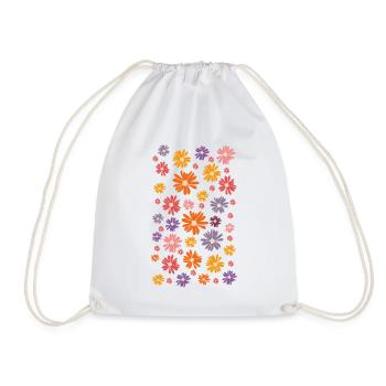 Mer de fleurs colorées - Marguerites Daisy Daisies - Sac de sport léger - blanc - Devant