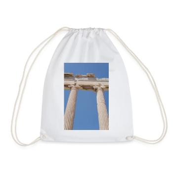 Antike Säulen unter blauem Himmel, Akropolis  - Turnbeutel - Weiß - Vorne