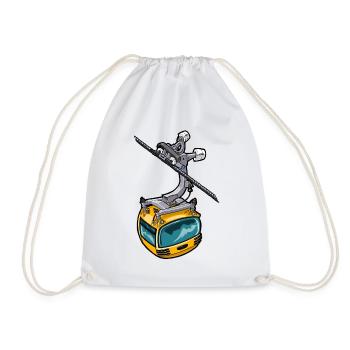 1422-gondola-YELLOW - Drawstring Bag - white - Front