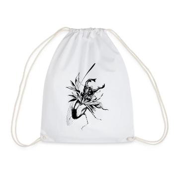 Zwischen Natur und Leben - der Hirschkäfer erwacht - Drawstring Bag - white - Front