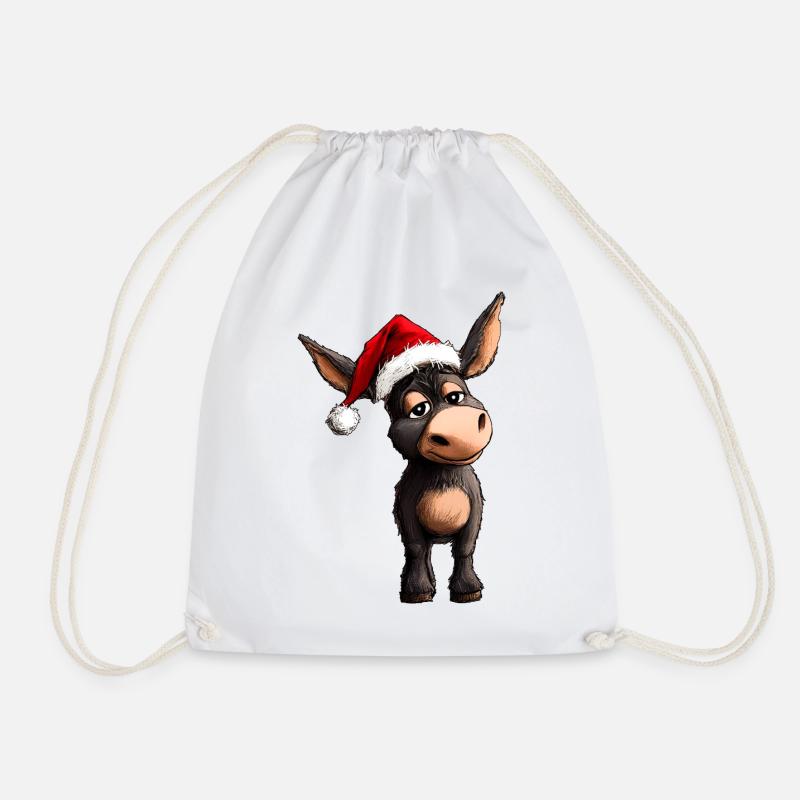 Noël à dos d’âne - Sac de sport léger - blanc