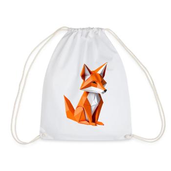 Polygon-Fuchs Illustration - Turnbeutel - Weiß - Vorne
