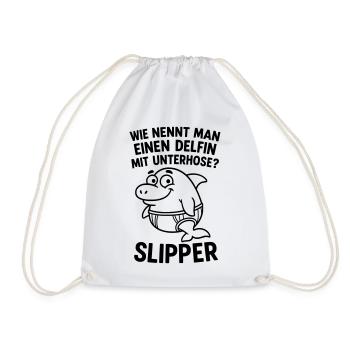 Blague sur les slippers et les sous-vêtements - Sac de sport léger - blanc - Devant