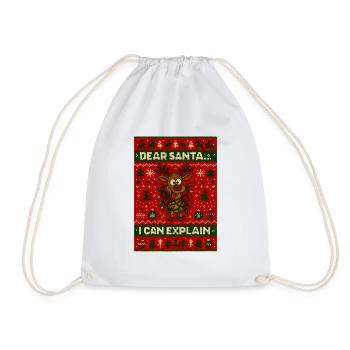Noël moche Weihnachten - Sac de sport léger - blanc - Devant