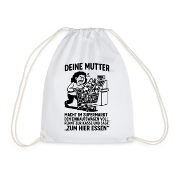 Supermarché Découvrez votre blague de maman - Sac de sport léger - blanc - Devant