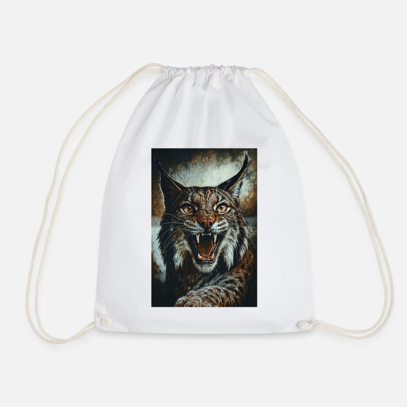 Wildcat in anger - Drawstring Bag - white