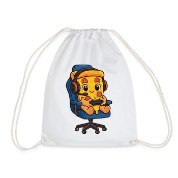 Gamer, manette pizza, manette alimentaire, amateur de pizza, - Sac de sport léger - blanc - Devant