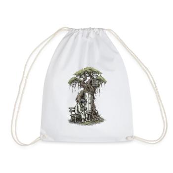 Root House of Solitude - Drawstring Bag - white - Front