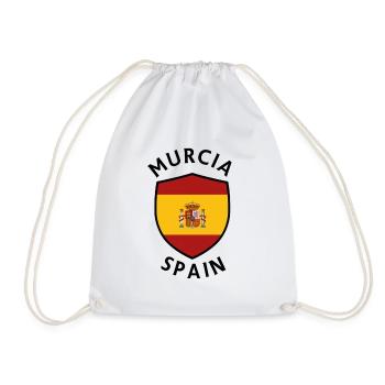 Murcia-Schild unter spanischer Flagge - Turnbeutel - Weiß - Vorne