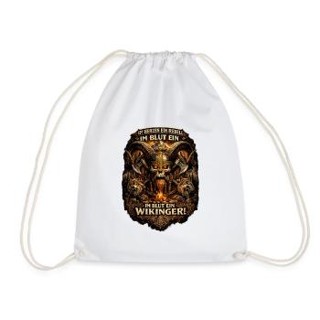 Viking Rebel Heart of Fire - Drawstring Bag - white - Front
