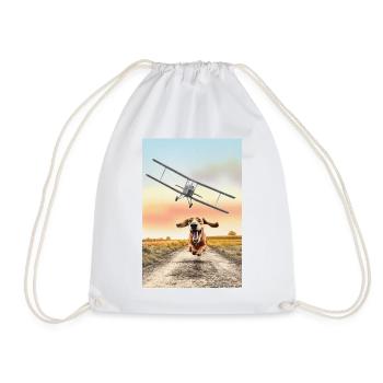 North by Northwest - Dog Edition - Drawstring Bag - white - Front