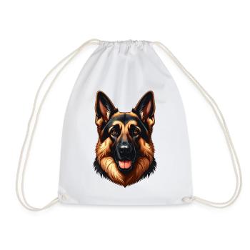 Berger allemand - Sac de sport léger - blanc - Devant