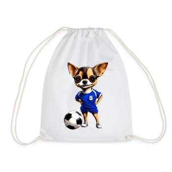 Chihuahua Football Dog - Sac de sport léger - blanc - Devant