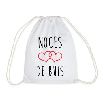 Noces de Buis 56 years of marriage - Drawstring Bag - white - Front