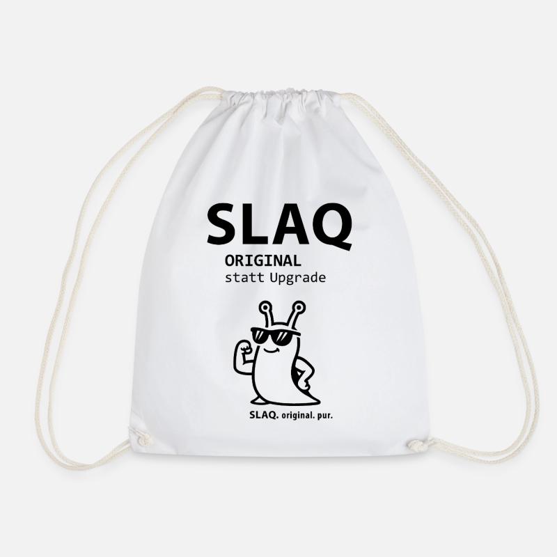 SLAQ – Original statt Upgrade - Turnbeutel - Weiß