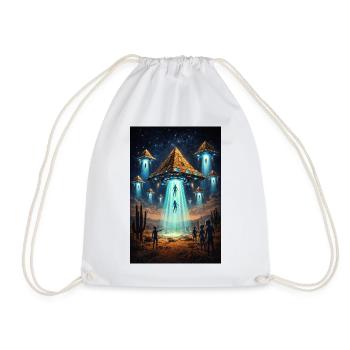 Fusée pyramidale extraterrestre OVNI - Sac de sport léger - blanc - Devant
