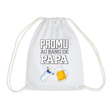 Promu au Rang de Papa Humour Naissance Bébé - Sac de sport léger - blanc - Devant