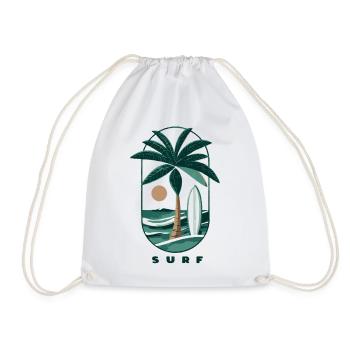 Palmier de surf et plage - Sac de sport léger - blanc - Devant