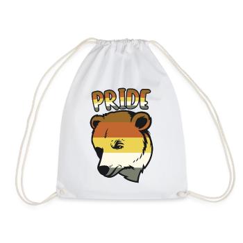 Bear Pride Flag LGBTQ Community Animal Graphic - Turnbeutel - Weiß - Vorne