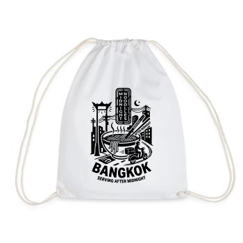 Bangkok Midnight Noodles - Drawstring Bag - white - Front