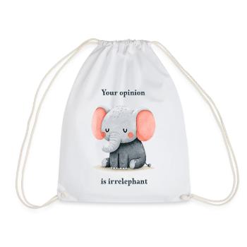 Ton avis est irrelephant - Sac de sport léger - blanc - Devant