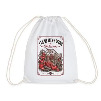 Ill Be In My Office Organic Gardening - Drawstring Bag - white - Front