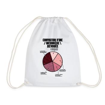Composition d’une infirmière - Sac de sport léger - blanc - Devant