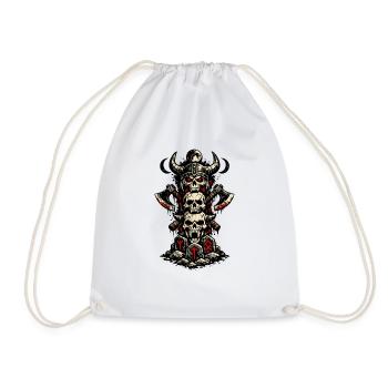 Viking Skull Warband - Turnbeutel - Weiß - Vorne