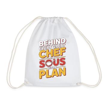 Sous Chef Behind Every Great Chef Is Culinary Arts - Turnbeutel - Weiß - Vorne