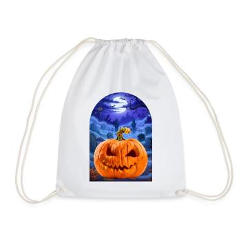 Halloween Pumpkin - Turnbeutel - Weiß - Vorne