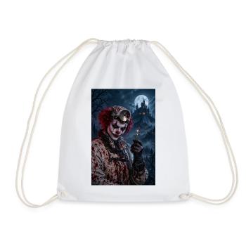 Unheimlicher Clown-Chirurg – Halloween-Horror - Turnbeutel - Weiß - Vorne