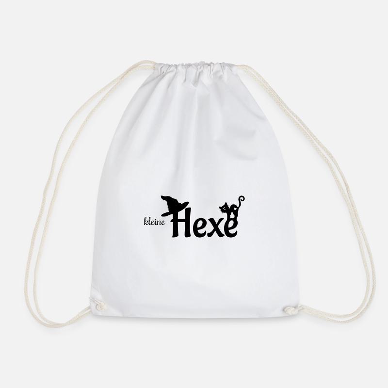 Kleine Hexe Katze und Hut - Turnbeutel - Weiß