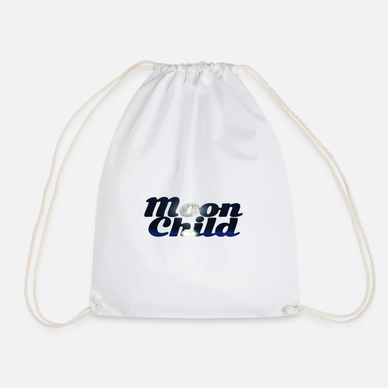 Moonchild Silhouette Design - Drawstring Bag - white