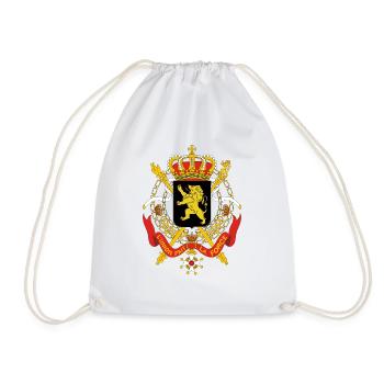 Belgium - Drawstring Bag - white - Front