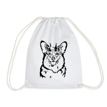 Corgi Crown King Queen Dog Dogs Wilsigns - Sac de sport léger - blanc - Devant