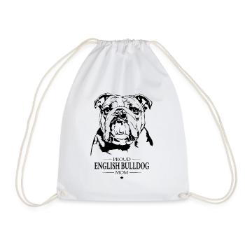 Bouledogue anglais Chiens Wilsigns - Sac de sport léger - blanc - Devant