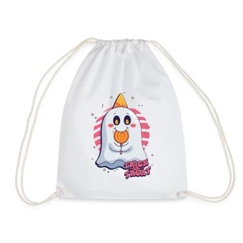 Trick or Treat Halloween Ghost - Drawstring Bag - white - Front