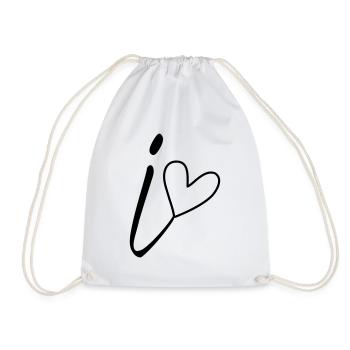 Point (i)(i) Calligraphy - Drawstring Bag - white - Front