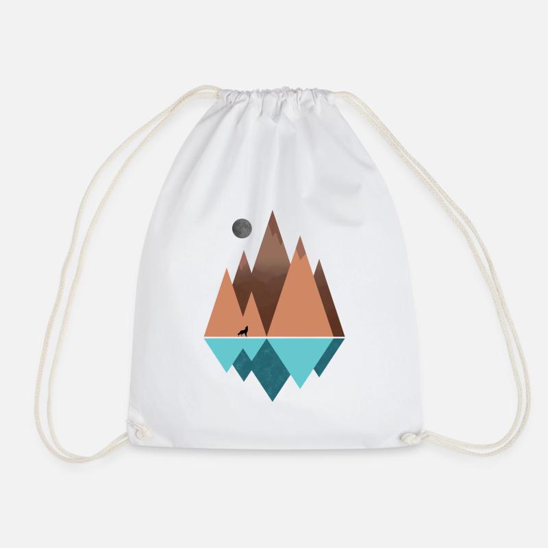 L.mountain - Drawstring Bag - white